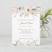 Pastel floral classique faire-part de mariage (Debout devant)