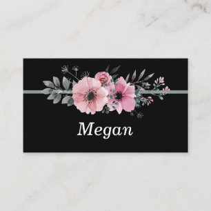 Pastel Floral Design Carte de visite