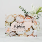 Pastel Floral Doctors Day Bedankkaart (Staand voorkant)