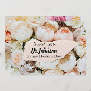 Pastel Floral Doctors Day Bedankkaart
