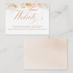 Pastel Floral Exotic Weduwen Website Card Visitekaartje