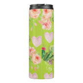 Pastel Floral Gepersonaliseerde Cactus Thermosbeker (Achterkant)