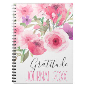 Pastel floral gratitude journal notitieboek