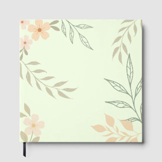 Pastel Floral Green Background | Minimal Botanical Gastenboek