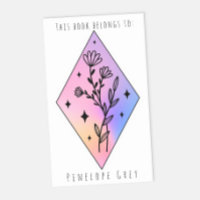 Pastel Floral Hologram Diamond Book Bord