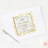 Pastel Floral Jaune avec Étiquette de produit Cadr (Enveloppe)