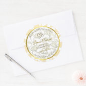 Pastel Floral Jaune avec Étiquette de produit Cadr (Enveloppe)