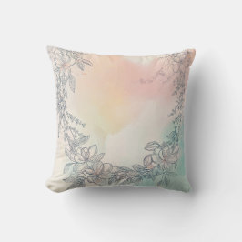 Pastel Floral Krans Kussen