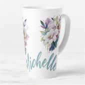 Pastel Floral Latte Mug sur mesure (Angle droit)