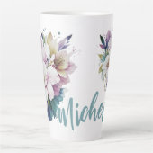Pastel Floral Latte Mug sur mesure (Devant)
