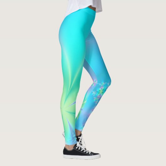 Pastel Floral Leggings fractés (Droite)