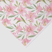 Pastel floral lelie roze groen tissuepapier (Detail)