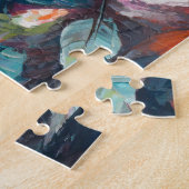 Pastel Floral Modern impressionistisch schilderij Legpuzzel (Zijkant)