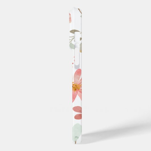 Pastel Floral Monogram coque iphone (Verso / Gauche)