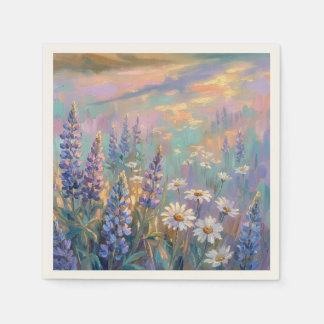 Pastel Floral Napkins for Birthday orWedding Party Servet