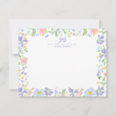 Pastel Floral Nursery Note Card for Baby Girl Kaart (Voorkant)