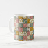 Pastel Floral Patchwork Picnic Pattern (13) Koffiemok (Voorkant links)