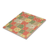 Pastel Floral Patchwork Picnic Pattern (2) Tegeltje (Zijkant)