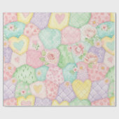 Pastel Floral Patchwork Picnic Pattern (4) Cadeaupapier (Vlak)