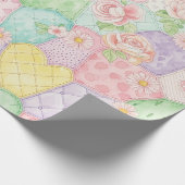 Pastel Floral Patchwork Picnic Pattern (4) Cadeaupapier (Hoek)