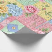Pastel Floral Patchwork Picnic Pattern (9) Cadeaupapier (Hoek)