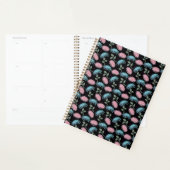 Pastel Floral Pattern on Black Background | Cute D (Devant avec enveloppe)