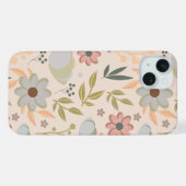 Pastel Floral Pattern– Soft Aesthetic Flower iPhone Hoesje (Achterkant horizontaal)
