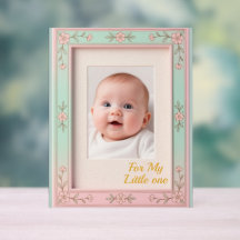 Pastel Floral Pink Mint Picture Frame