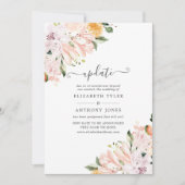 Pastel Floral Postponed Wedding Update Kaart (Voorkant)