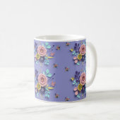 Pastel Floral Purple Mug (Devant droit)