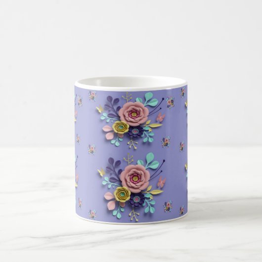 Pastel Floral Purple Mug (Centre)