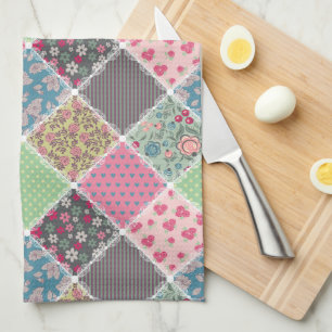 Pastel Floral Quilt Squares Theedoek