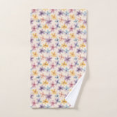 Pastel Floral Retro Hippie Fleurs (Serviette à main)