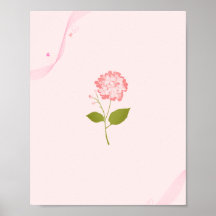 Pastel Floral Ribbon Poster – Soft Girl Esthetisch
