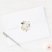 Pastel Floral Ronde Sticker (Envelop)