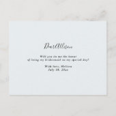 pastel floral serez-vous ma carte de demoiselle d' (Dos)