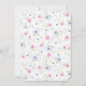Pastel Floral sla de datum op Kaart (Achterkant)