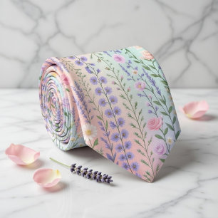 Pastel Floral Stropdas