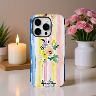 Pastel Floral Swirls iPhone 16 Pro Hoesje