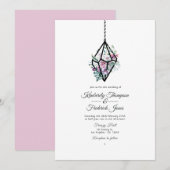 Pastel Floral Terrarium Tuin Bruiloft Kaart (Voorkant / Achterkant)