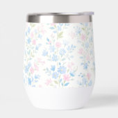 Pastel Floral Thermal Wine Tumbler (Gauche)