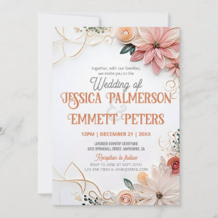 Pastel Floral Wedding Greenery Lijst Paper Quillin Kaart