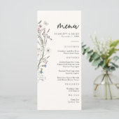 Pastel Floral Wedding Menu (Staand voorkant)