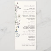 Pastel Floral Wedding Programma (Achterkant)