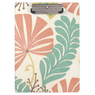 Pastel Floral-wijnstokken en bladeren op de achter Klembord