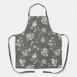 Pastel Florals All-Over Print Apron Schort
