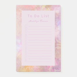 Pastel Florals Chic Script Personalized Post-it® Notes