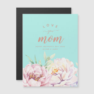 Pastel Florals houdt van je mam minimalistische Ma