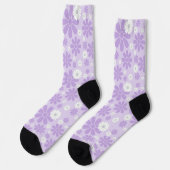 Pastel Florals Pattern LAVENDER Sokken (Links)