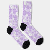 Pastel Florals Pattern LAVENDER Sokken (Rechts)